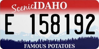 ID license plate E158192