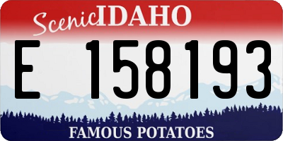ID license plate E158193