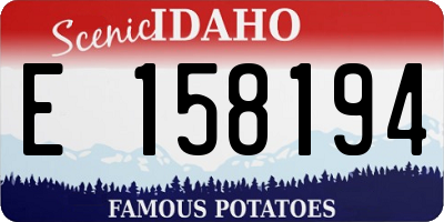 ID license plate E158194
