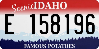 ID license plate E158196