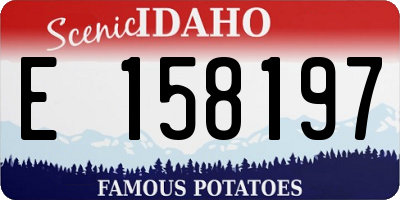 ID license plate E158197
