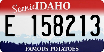 ID license plate E158213