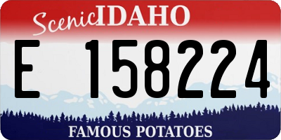ID license plate E158224