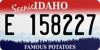 ID license plate E158227