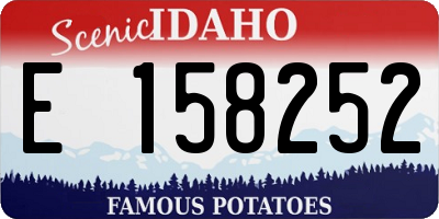 ID license plate E158252