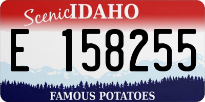 ID license plate E158255