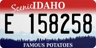 ID license plate E158258