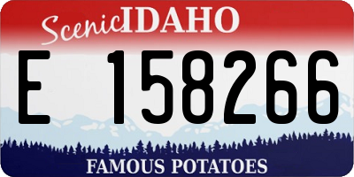 ID license plate E158266
