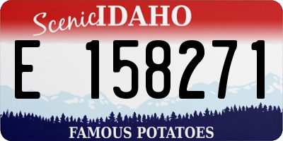 ID license plate E158271