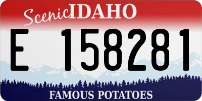 ID license plate E158281