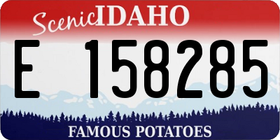 ID license plate E158285