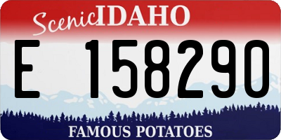 ID license plate E158290