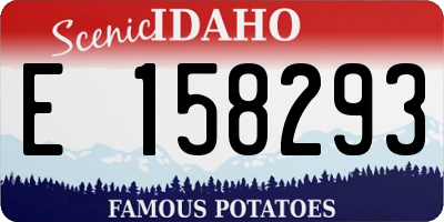 ID license plate E158293