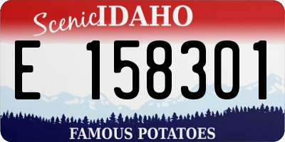 ID license plate E158301