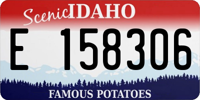 ID license plate E158306