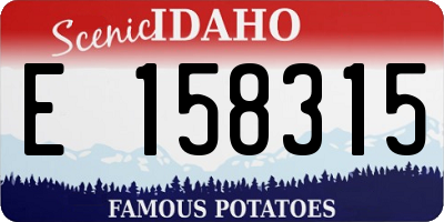 ID license plate E158315