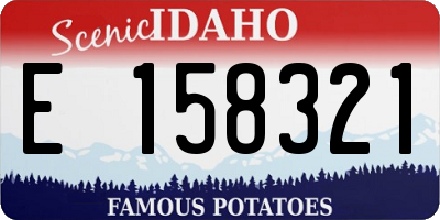 ID license plate E158321