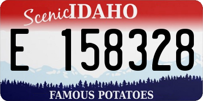 ID license plate E158328