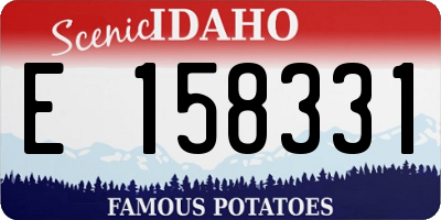 ID license plate E158331