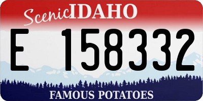 ID license plate E158332