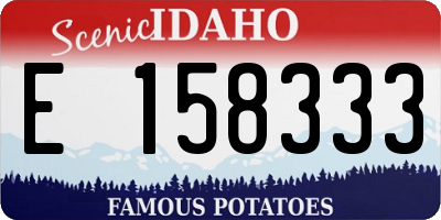ID license plate E158333