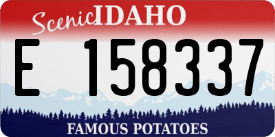 ID license plate E158337