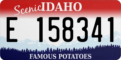 ID license plate E158341