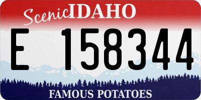 ID license plate E158344