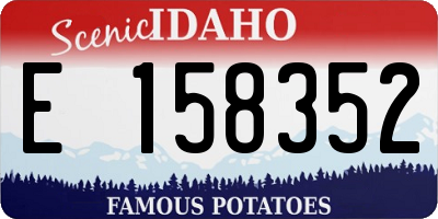 ID license plate E158352