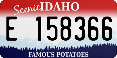 ID license plate E158366