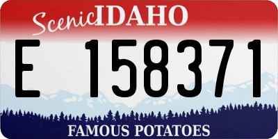 ID license plate E158371