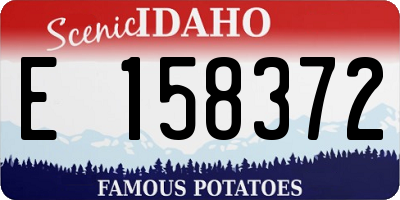 ID license plate E158372