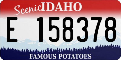 ID license plate E158378