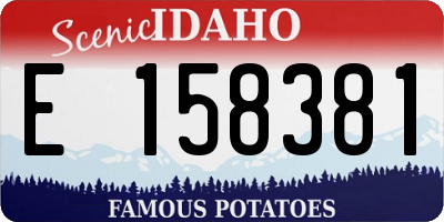 ID license plate E158381
