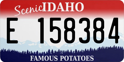 ID license plate E158384