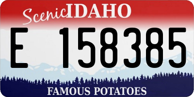 ID license plate E158385