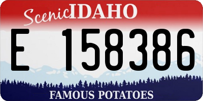 ID license plate E158386