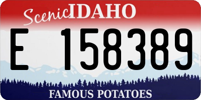 ID license plate E158389