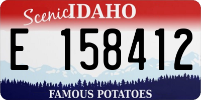 ID license plate E158412