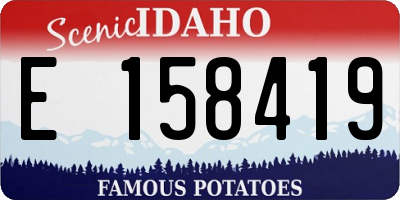 ID license plate E158419