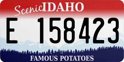 ID license plate E158423