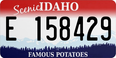 ID license plate E158429
