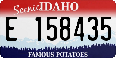 ID license plate E158435