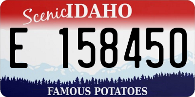 ID license plate E158450