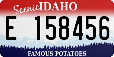 ID license plate E158456