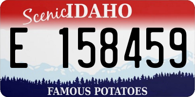 ID license plate E158459