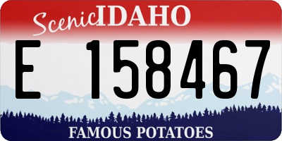 ID license plate E158467