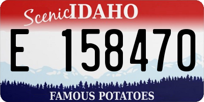 ID license plate E158470