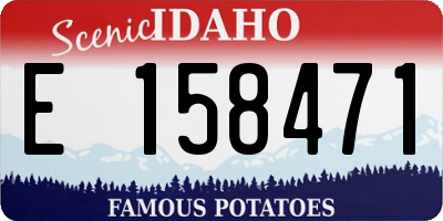 ID license plate E158471