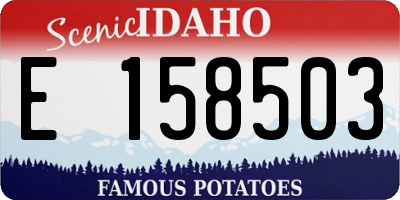 ID license plate E158503